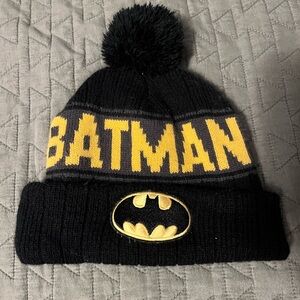 Batman Black and Yellow Pom Beanie Hat